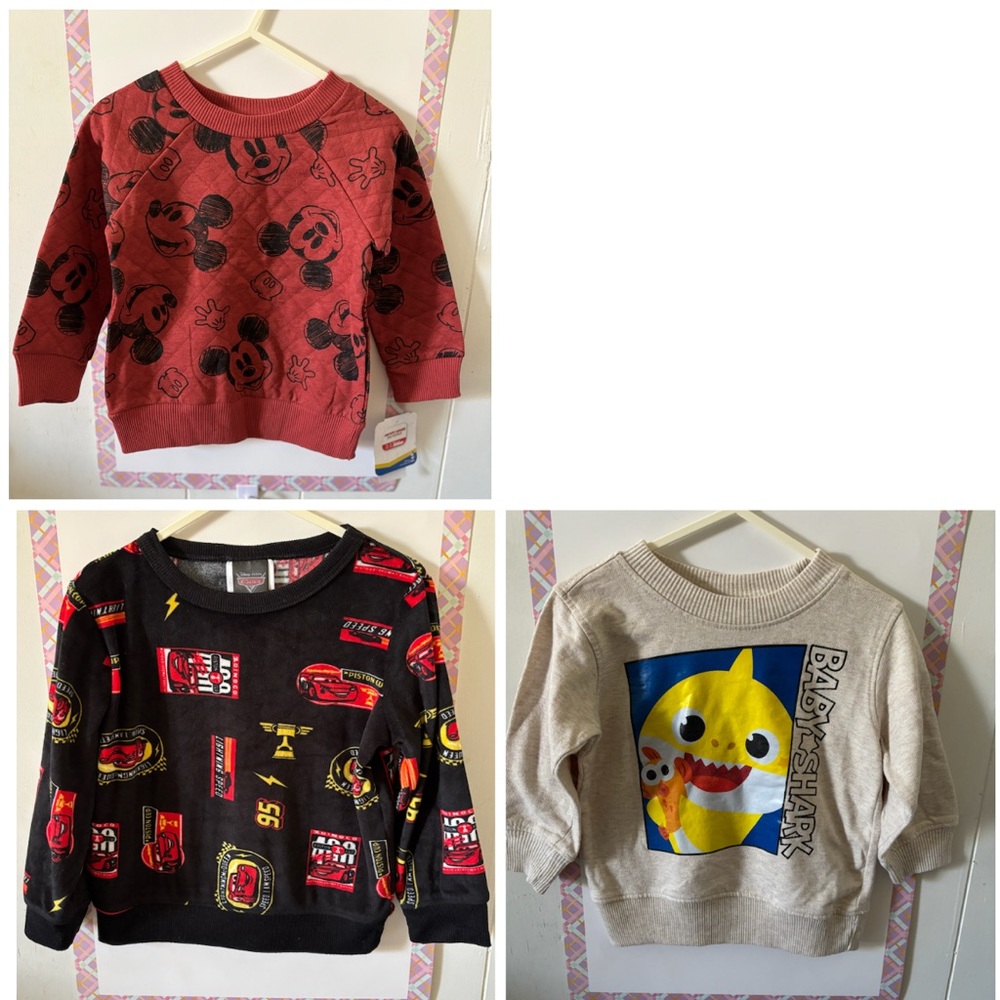 3 pack - kids' toddlers sweatshirts (2T)